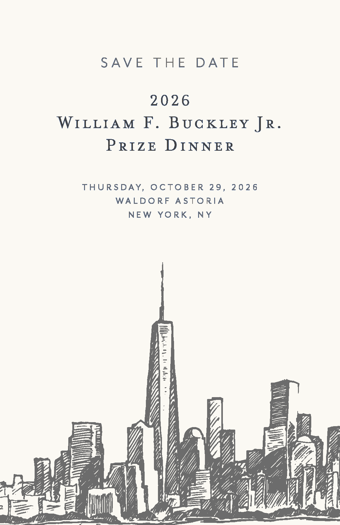 2026 William F Buckley Prize Dinner in New York